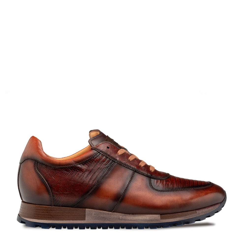 Mezlan Greenwich Sneaker: Calf & Lizard Leather - Luxury Shoe - 8