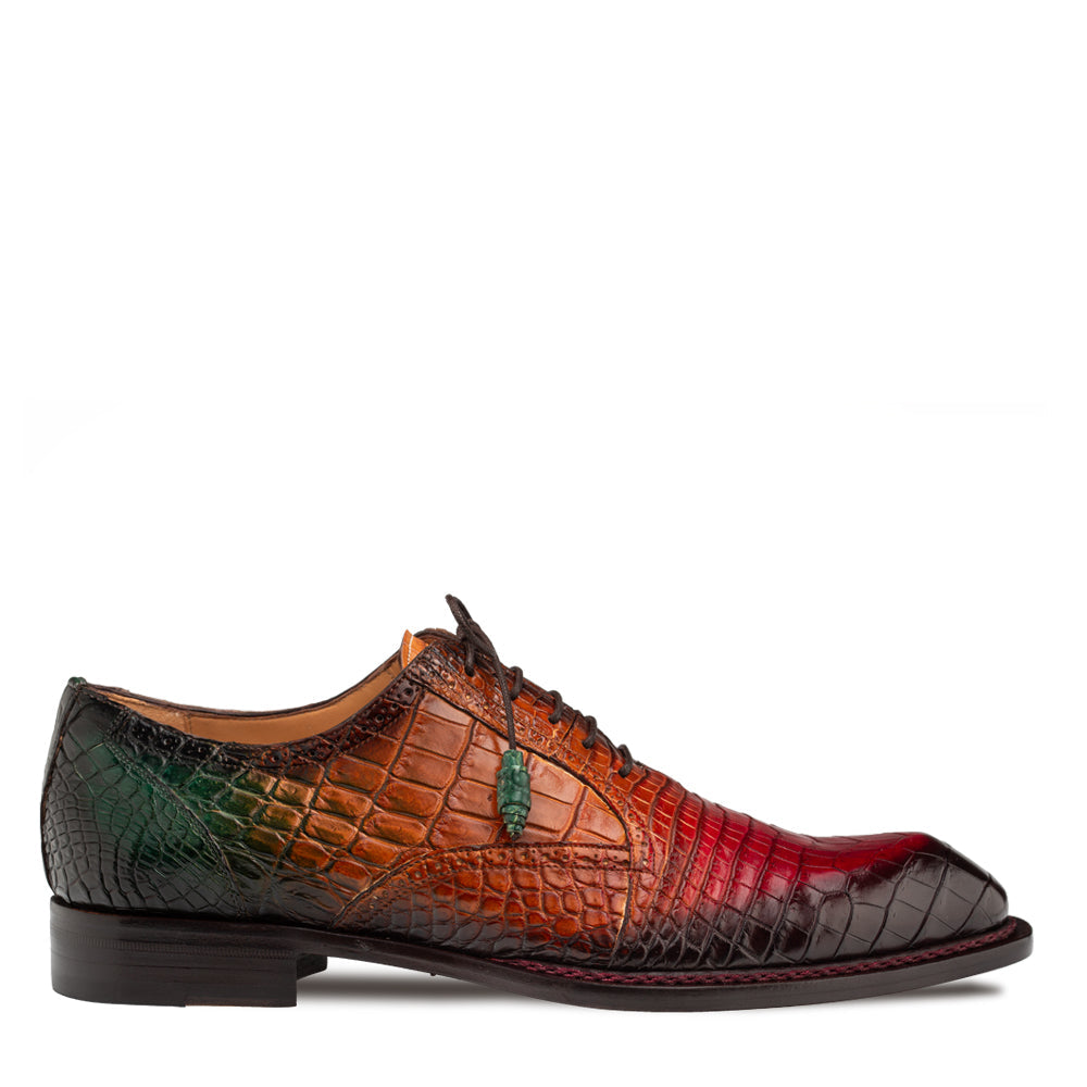 Mezlan Marble Multi Tone Alligator Oxford - 8