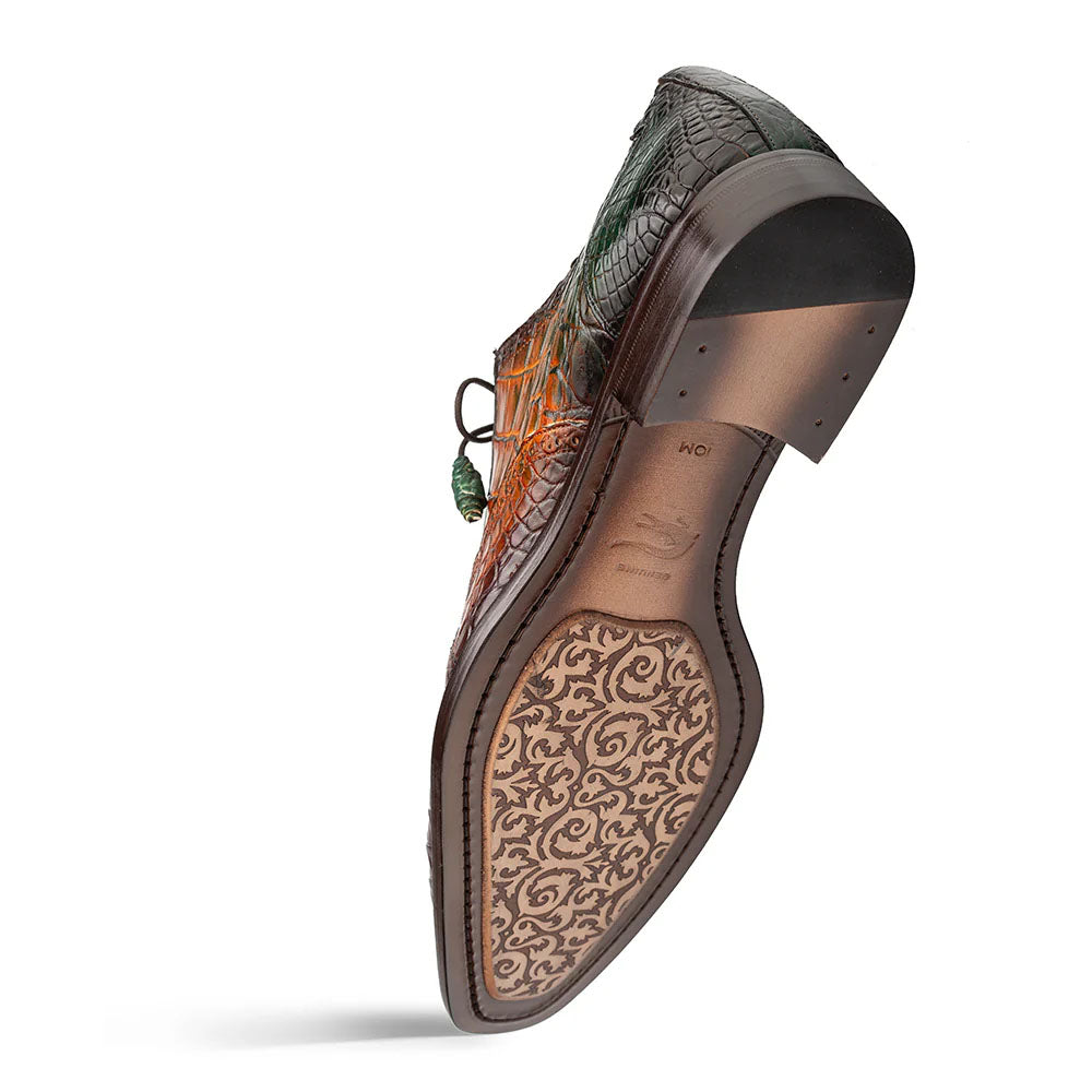 Mezlan Marble Multi Tone Alligator Oxford - Medium
