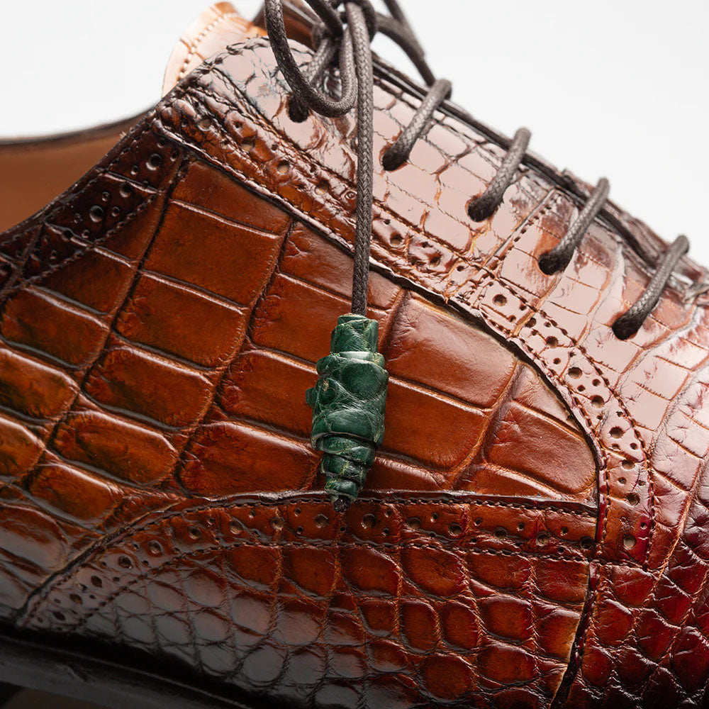 Mezlan Marble Multi Tone Alligator Oxford - Medium