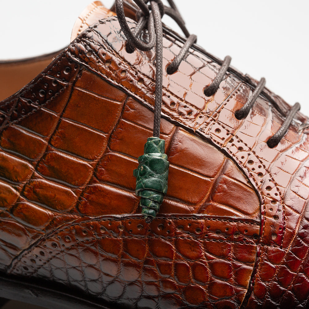 Mezlan Marble Multi Tone Alligator Oxford - 8