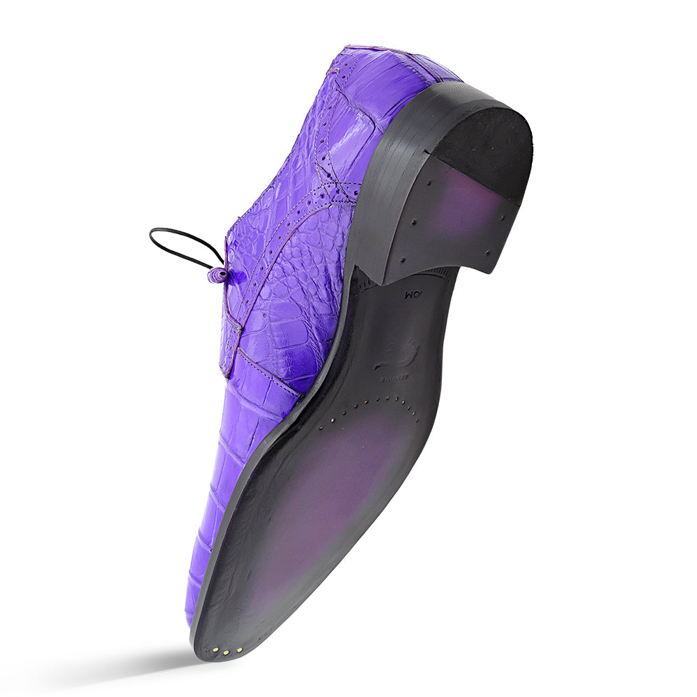 Mezlan Alligator Derby: Luxury Plain Toe Shoes - 9 ½