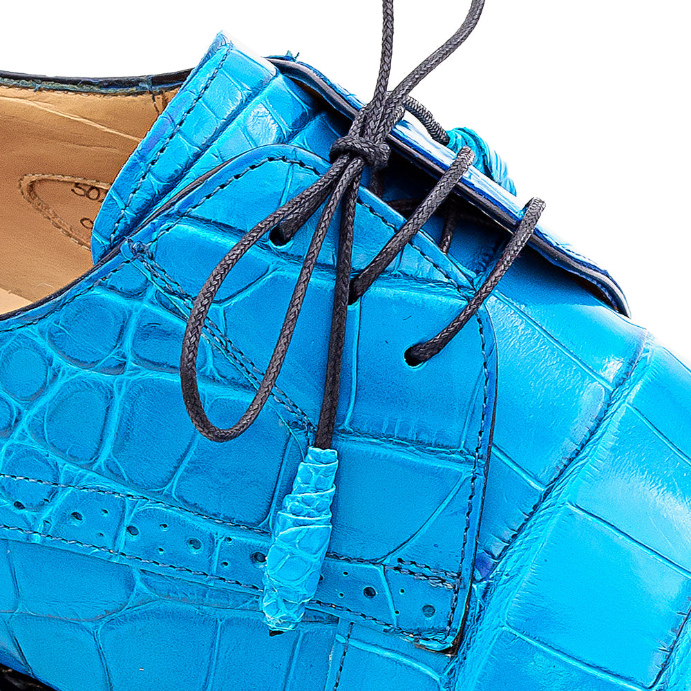 Mezlan Alligator Derby: Luxury Plain Toe Shoes - 9 ½