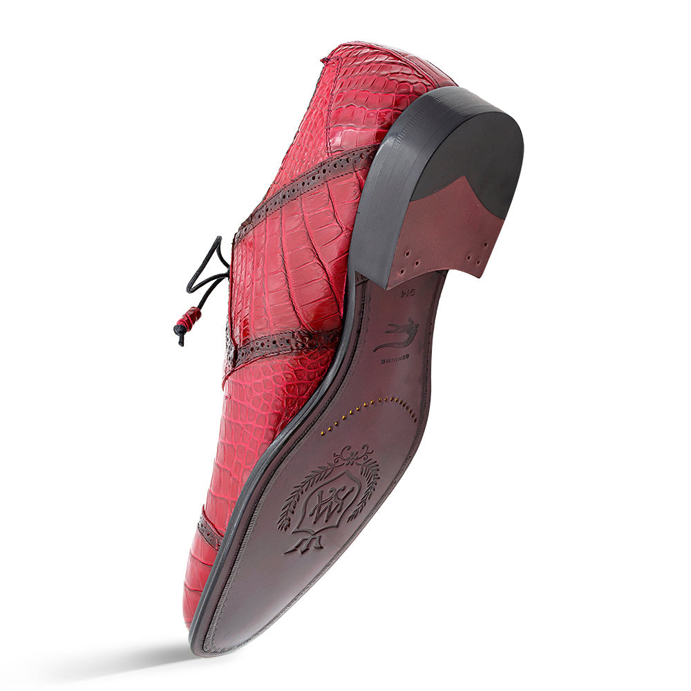 Mezlan Alligator Cap Toe Lace-Up Shoe - 8
