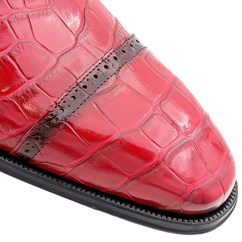 Mezlan Alligator Cap Toe Lace-Up Shoe - 8