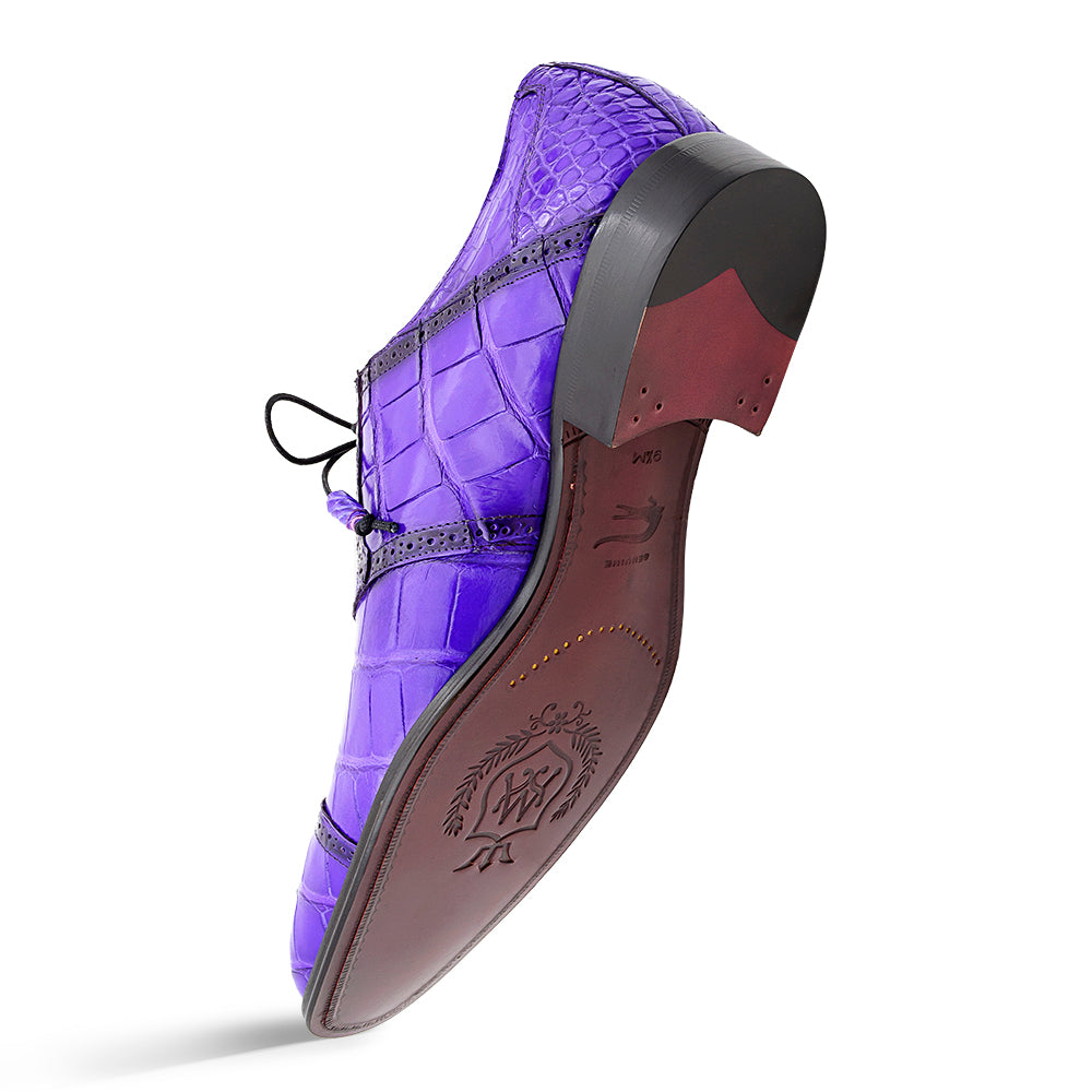 Mezlan Alligator Cap Toe Lace-Up Shoe - 8