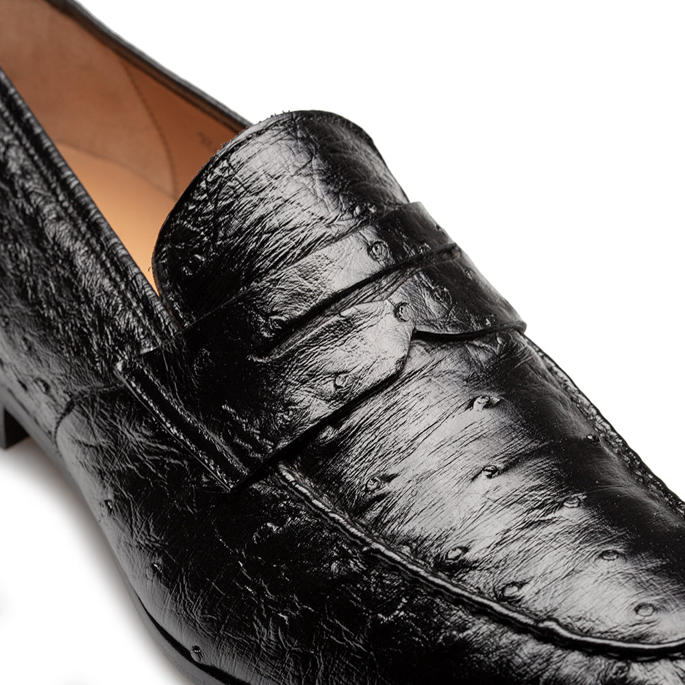 Mezlan Nogales Ostrich Penny Loafer - 8