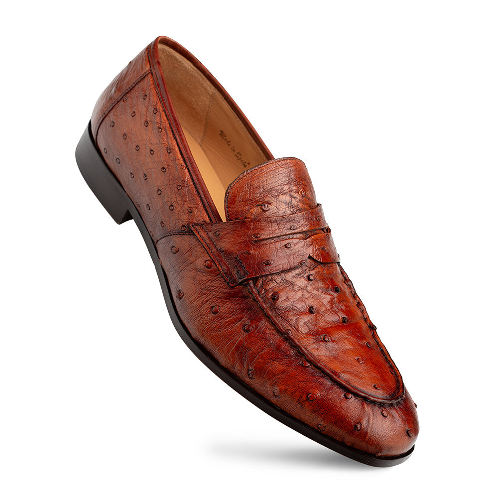 Mezlan Nogales Ostrich Penny Loafer - 8