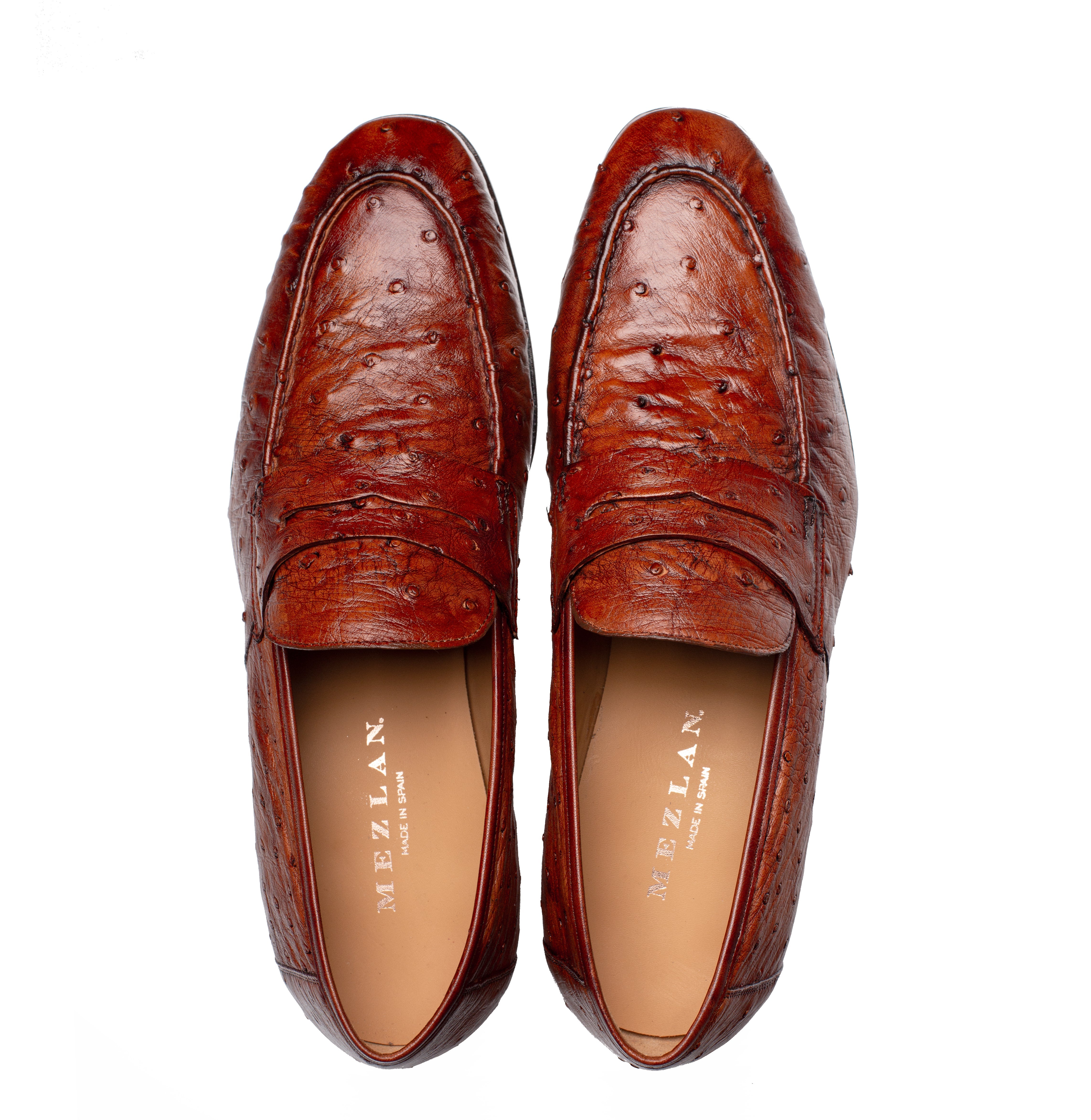 Mezlan Nogales Ostrich Penny Loafer - 8