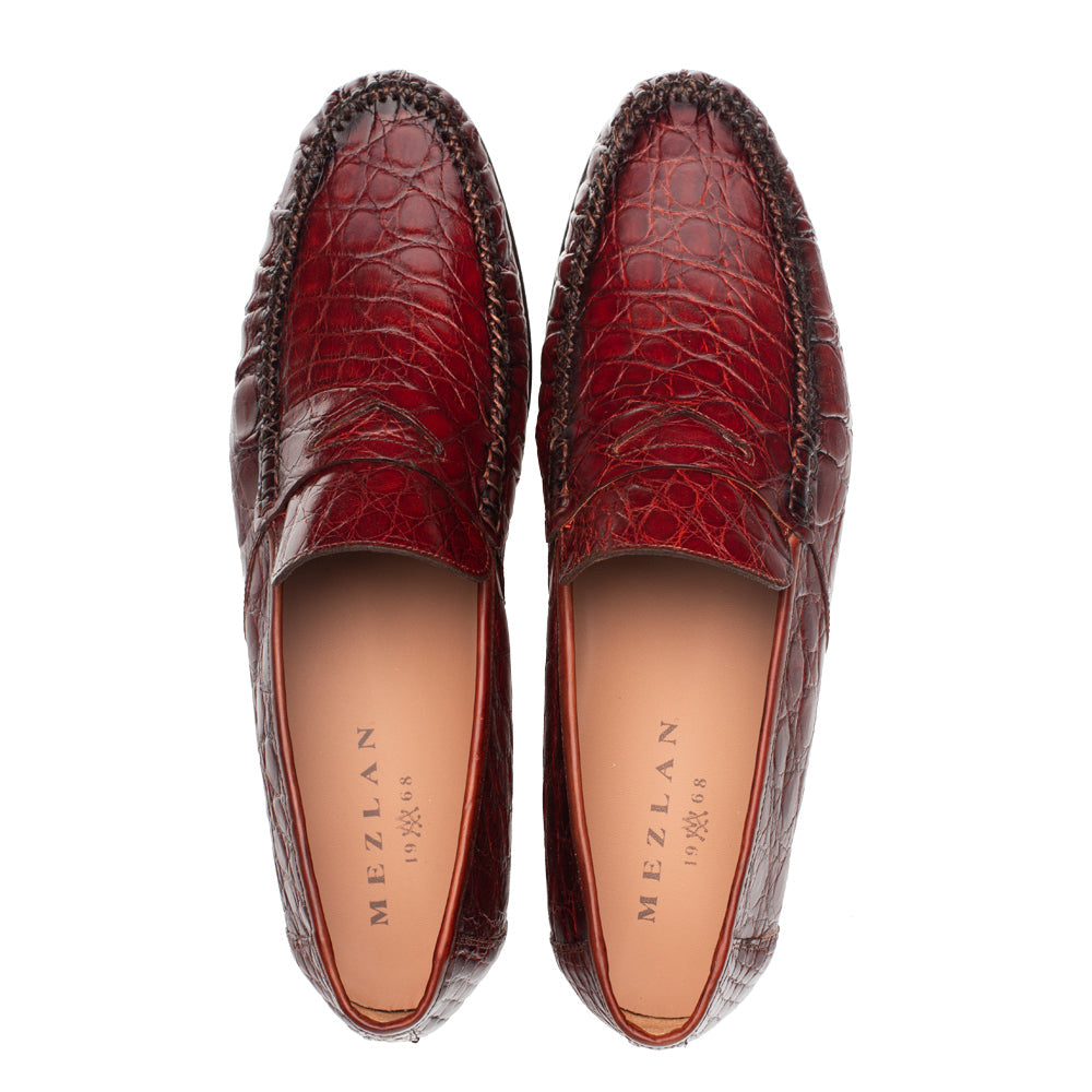 Mezlan Armano Crocodile Moccasin - 9.5