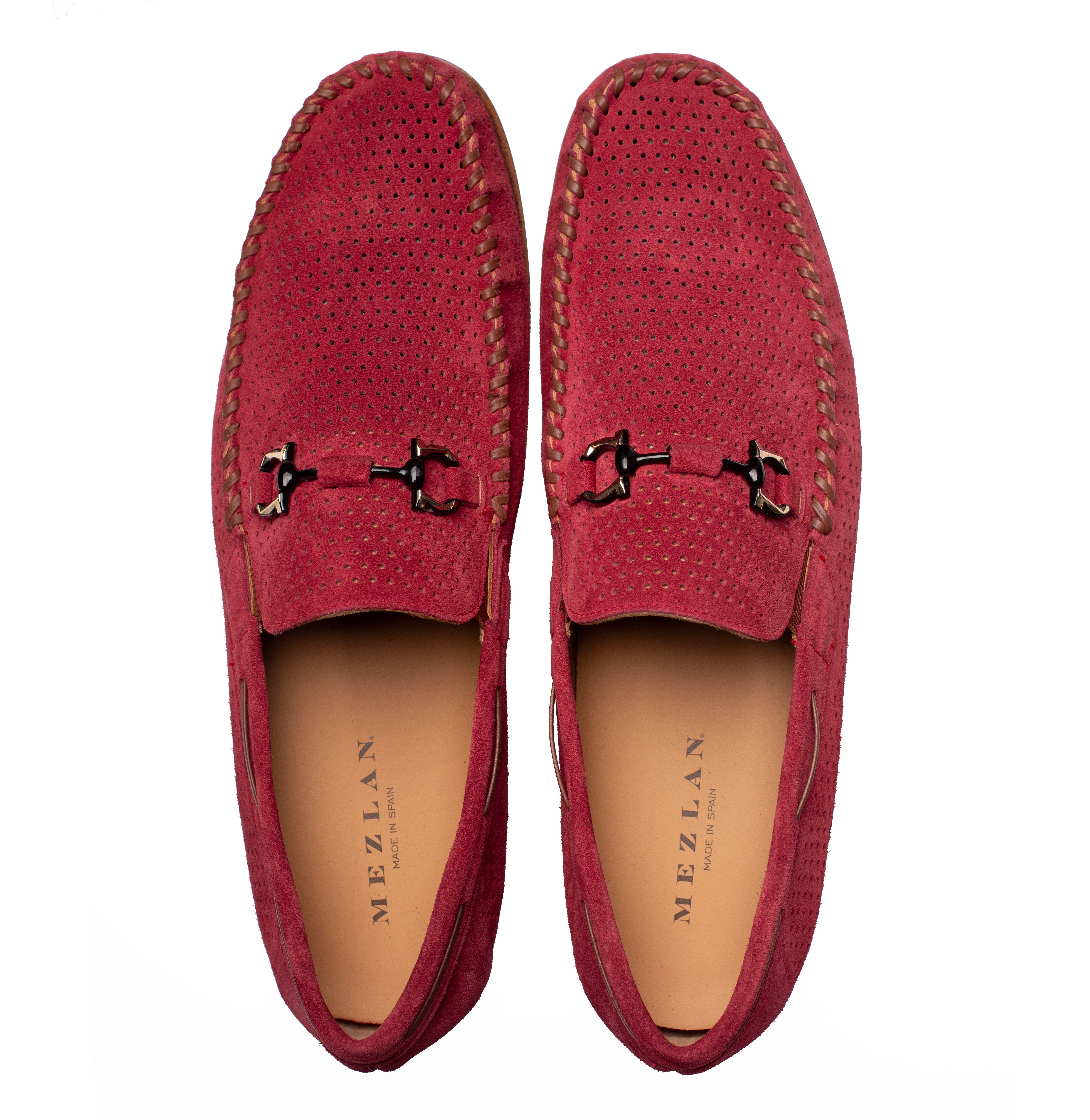 Mezlan Tarraco Perf Suede Moccasin - Luxury Italian Loafer - 8