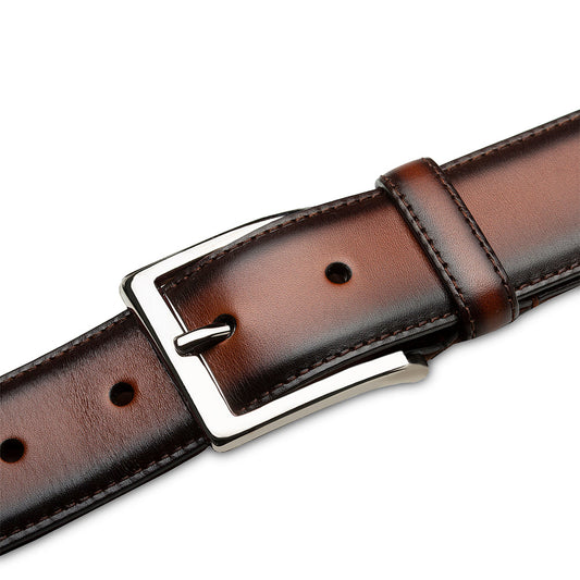 Mezlan Classic Patina Calfskin Belt