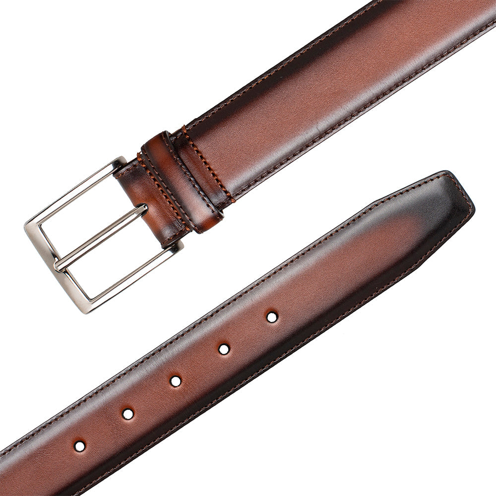 Mezlan Classic Patina Calfskin Belt - 32