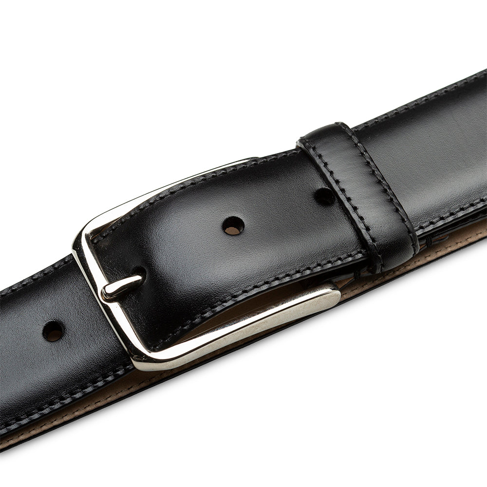 Mezlan Center-Piped Calfskin Belt - 36