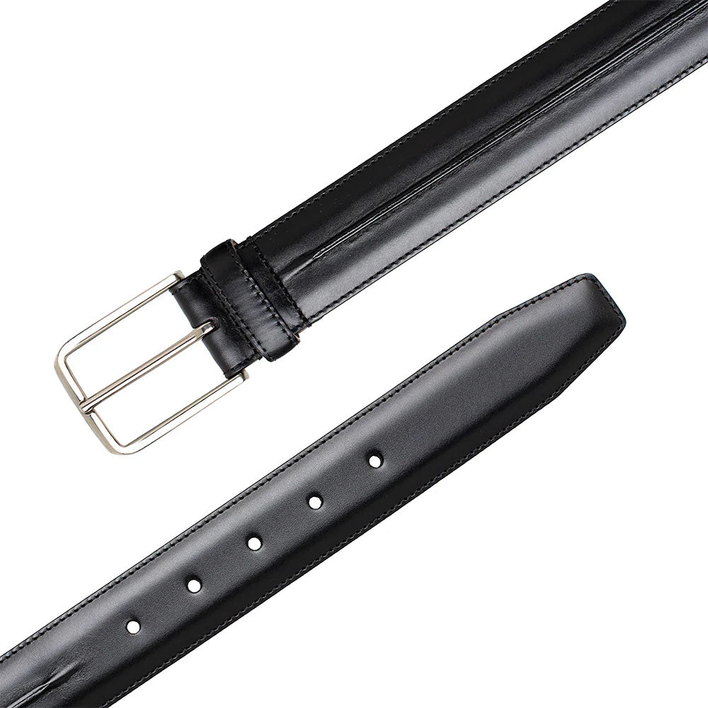 Mezlan Center-Piped Calfskin Belt - 32