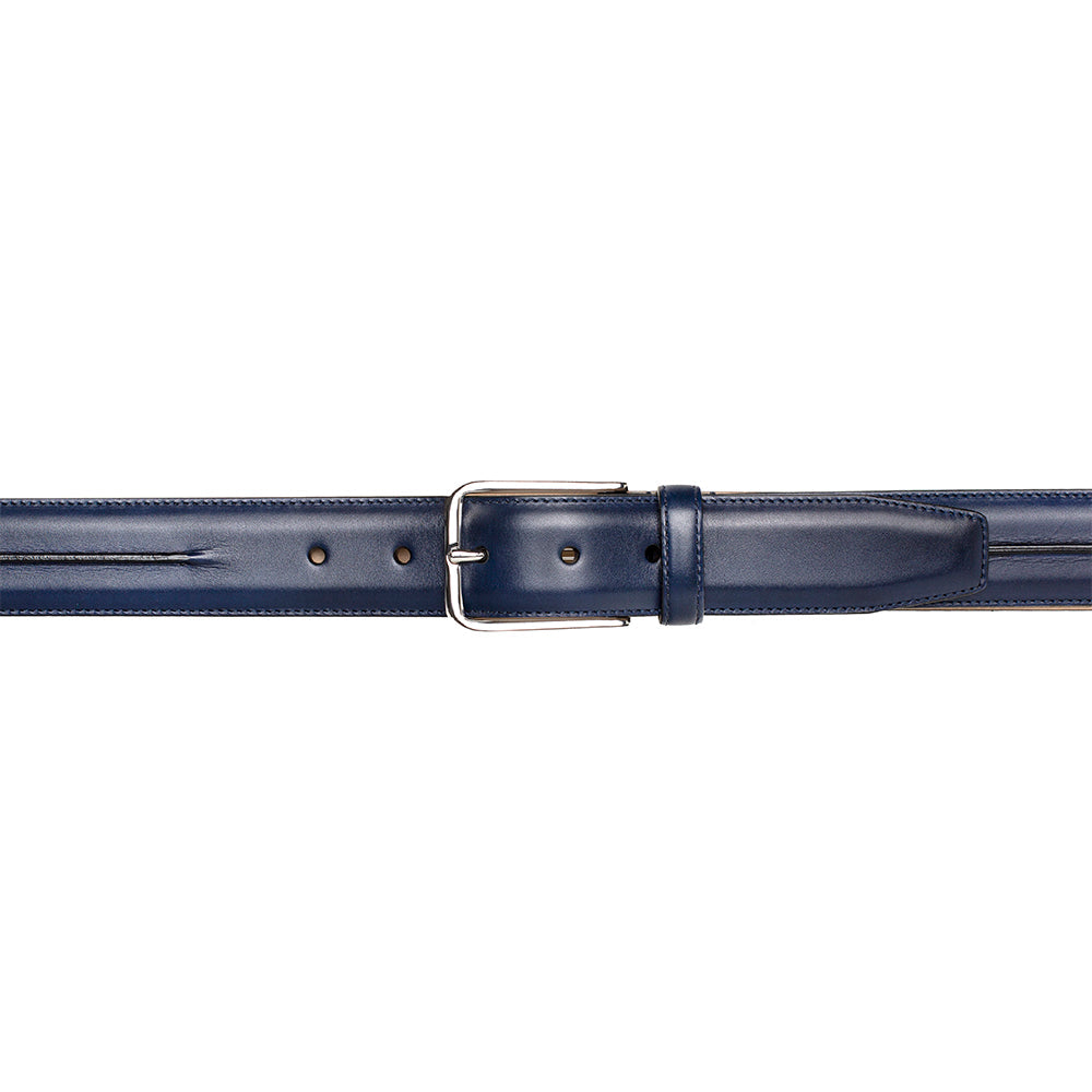 Mezlan Center-Piped Calfskin Belt - 36