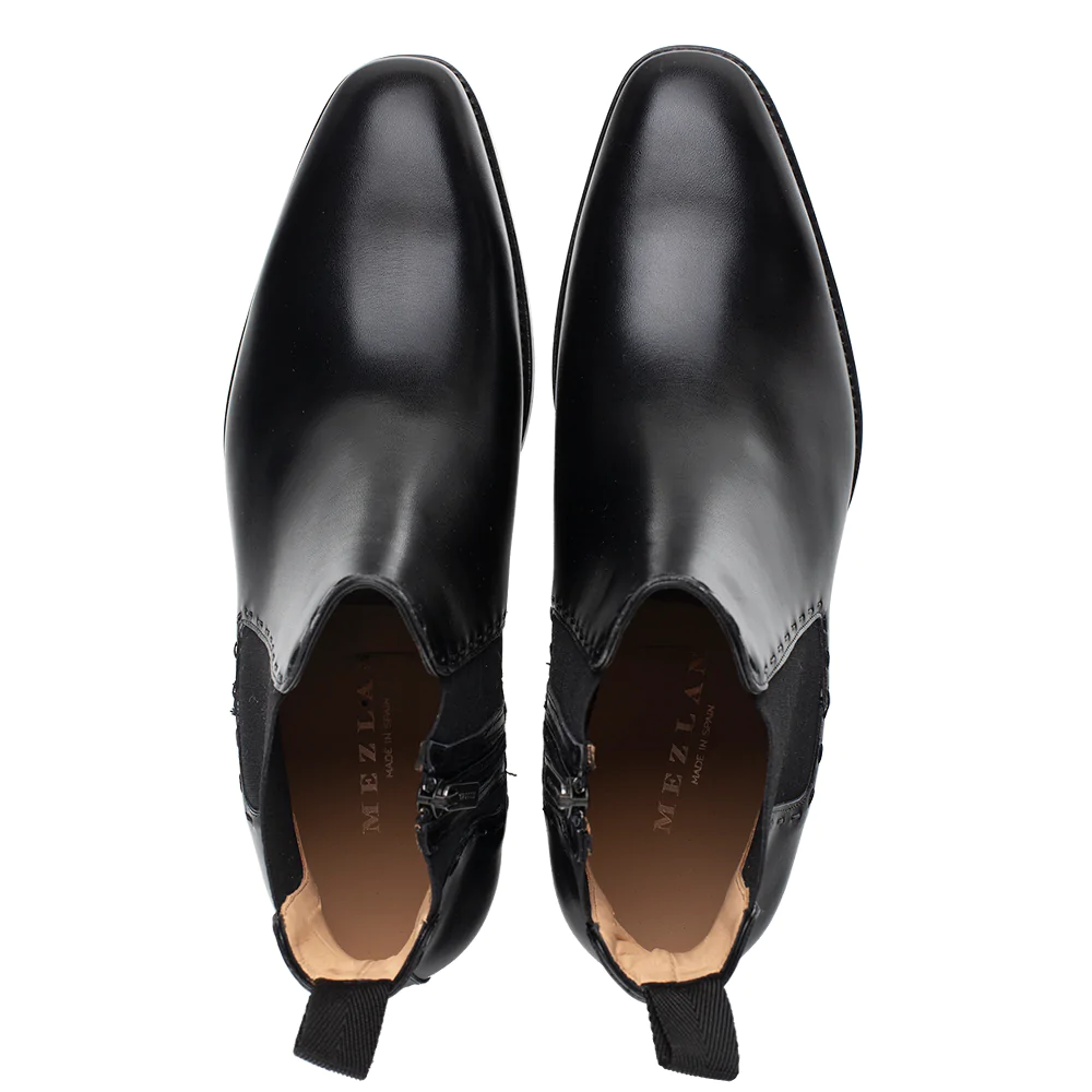 Mezlan Patina Chelsea Boot Black (E20484) - Medium