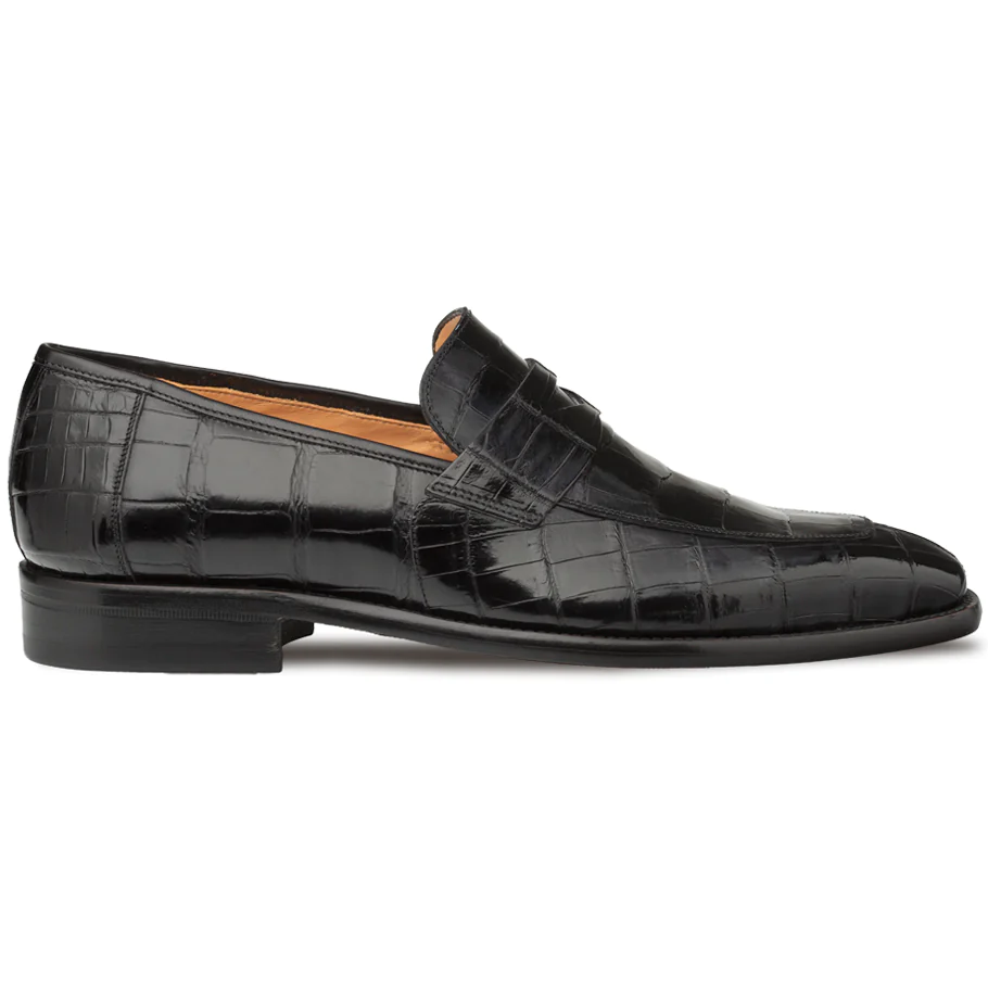 Mezlan Piccolo Alligator Penny Loafer Black (4954-J) - Medium