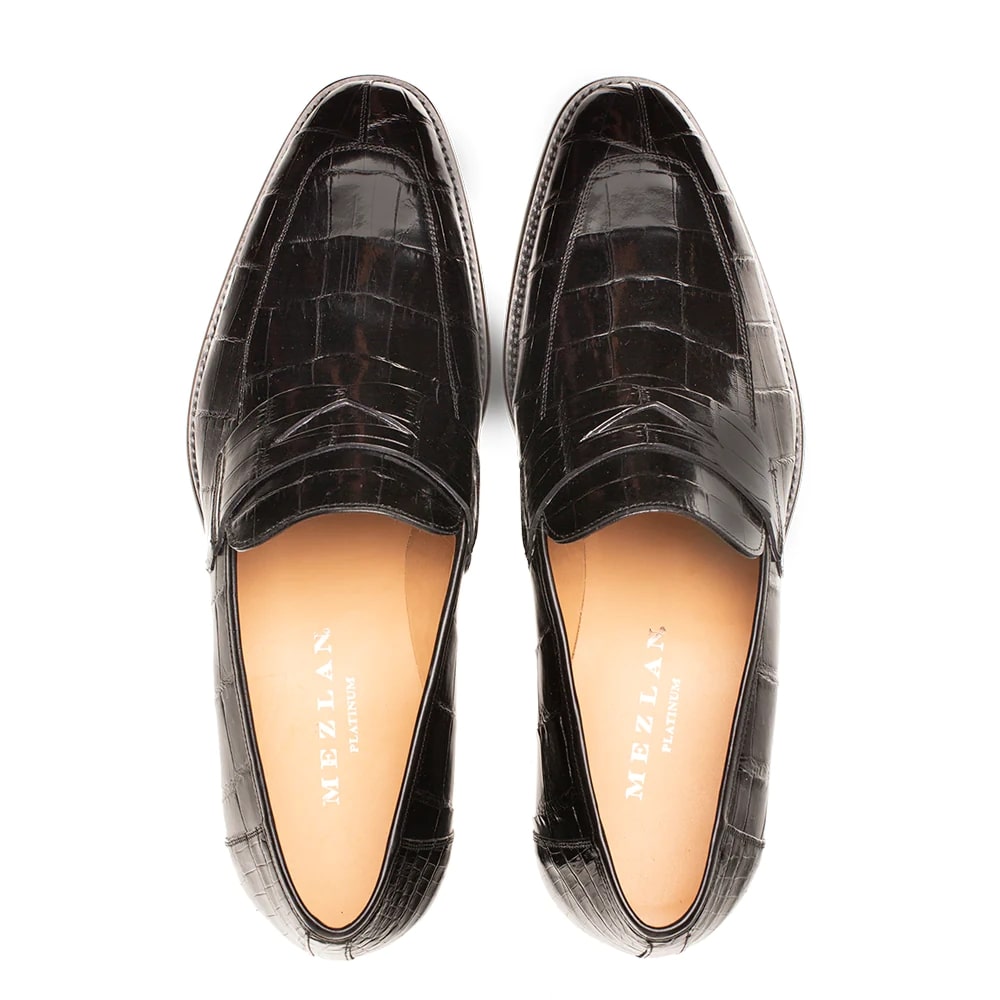 Mezlan Shoes Loafer - Mezlan Alligator Shoes - Mezlan Alligator Dress Shoes  On Sale - 8