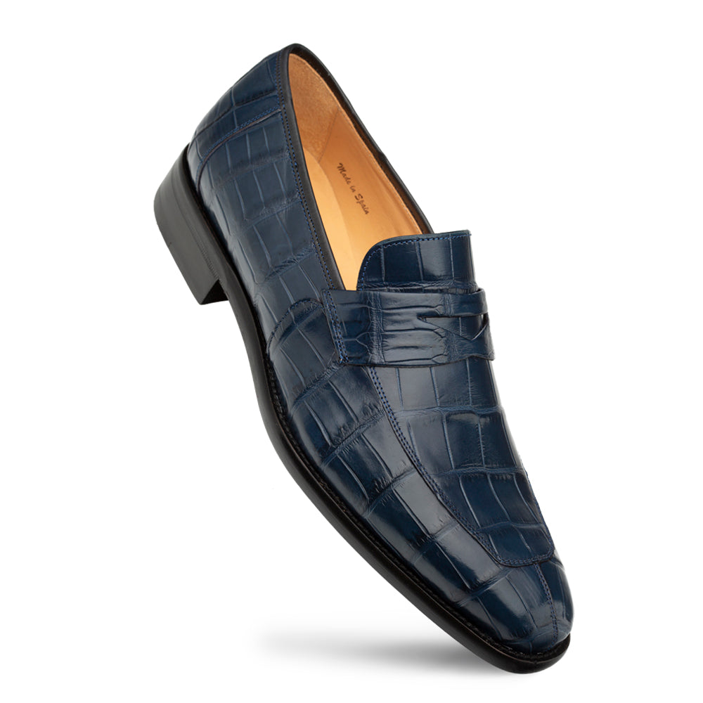 Mezlan Piccolo Alligator Penny Loafer - 8