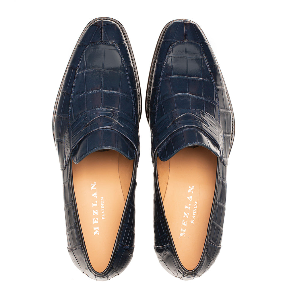Mezlan Piccolo Alligator Penny Loafer - 8