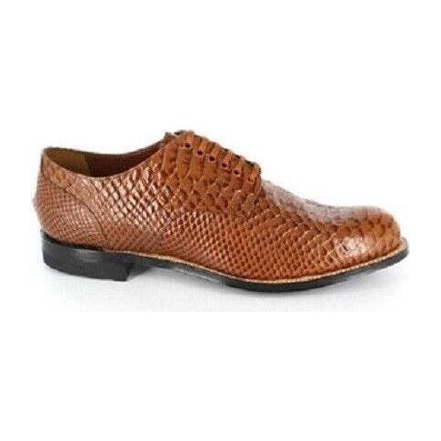Madison Stacy Adams Anaconda Print Leather Shoes Tan 00055-240