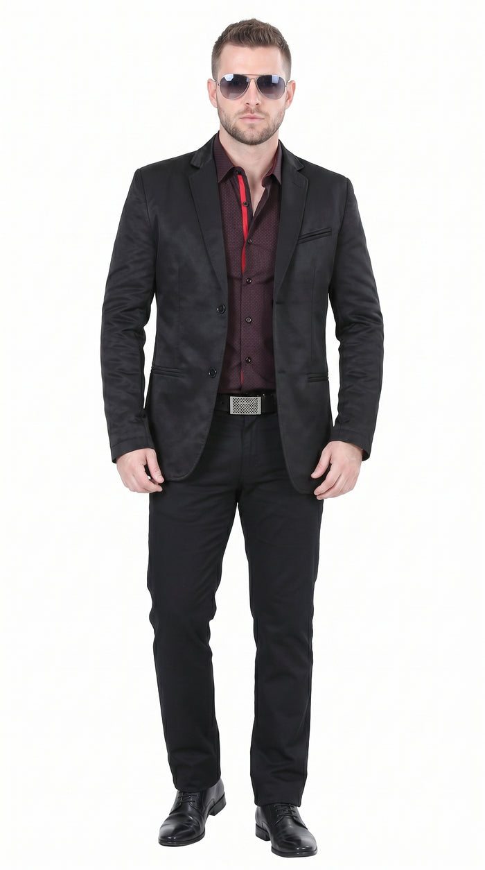 Men’s Roberto Tapia Black Western Cowboy Blazer, Saco Vaquero Charro Jacket MON-2174