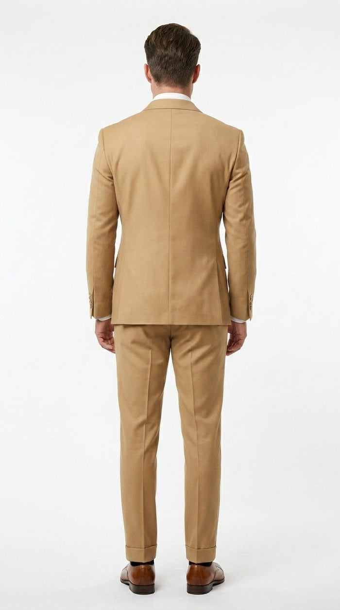 Rossiman Men’s Mustard Yellow Double Breasted Suit, Designer Fashion Dress Suit for Weddings, Prom, Parties, and Special Occasions