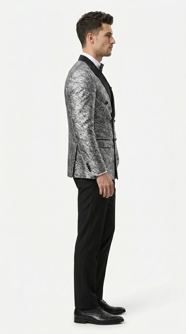 Stacy Adams Men’s High Fashion Pattern Sport Coat, Hybrid Fit Formal Blazer in Bronze, Silver, Red and Purple