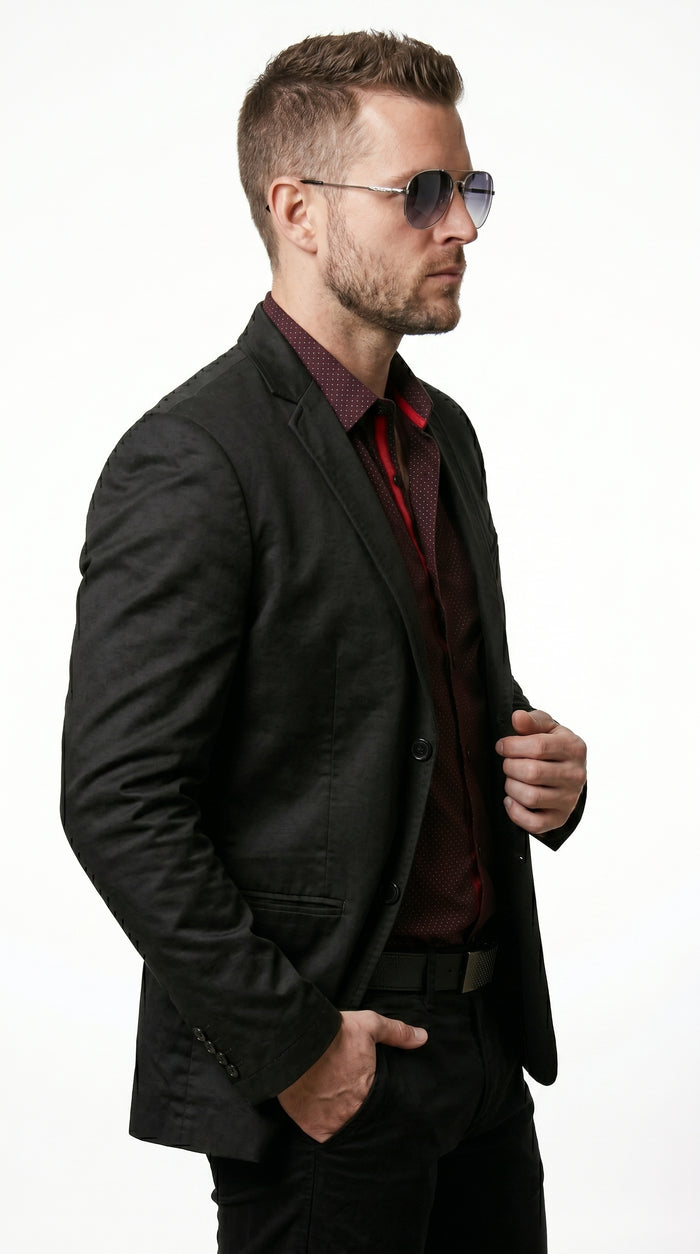 Men’s Roberto Tapia Black Western Cowboy Blazer, Saco Vaquero Charro Jacket MON-2174