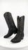 Men’s Black Python Cowboy Boots with Western Stitching, Exotic Style Dress Boots