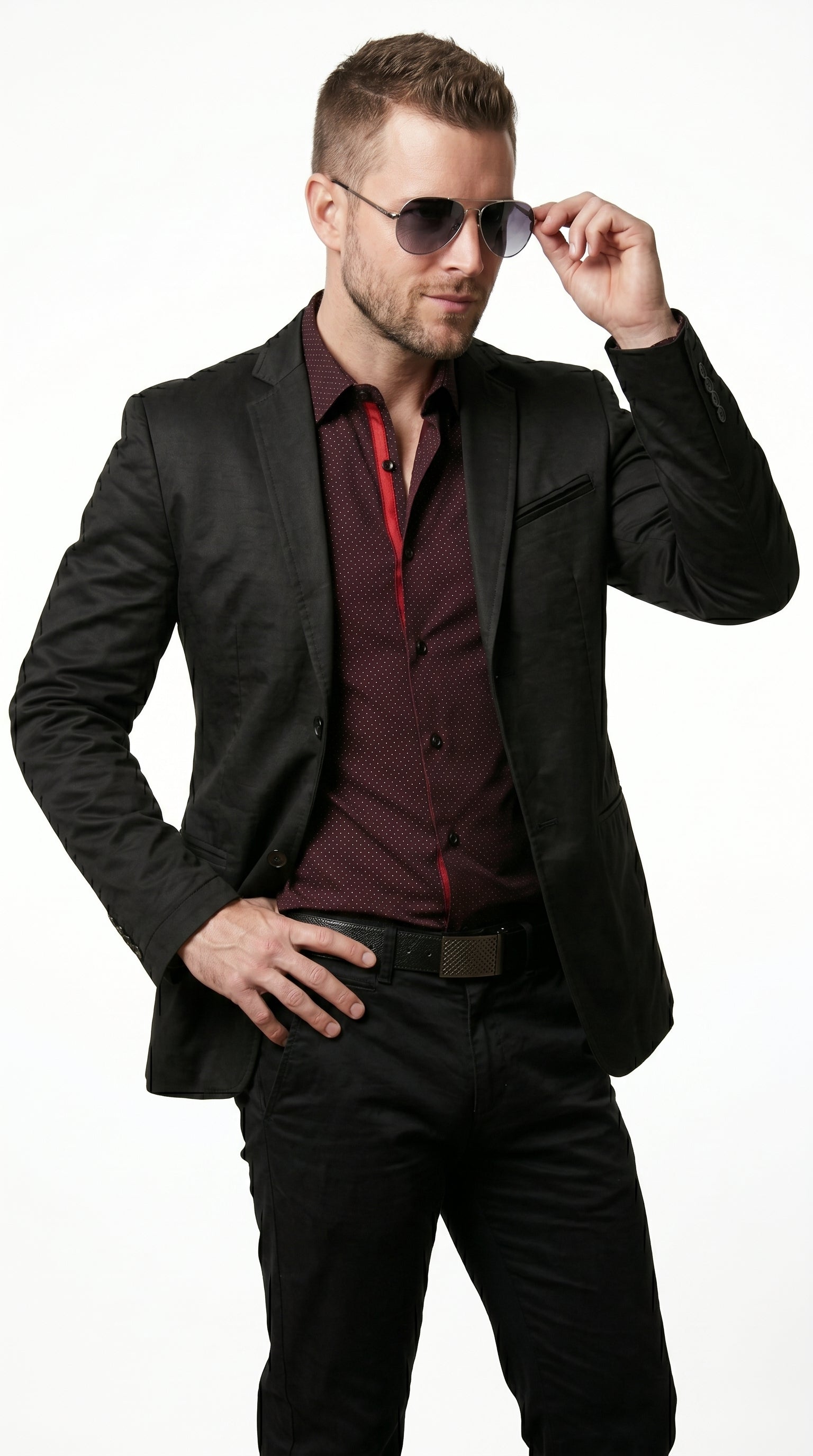 Men’s Roberto Tapia Black Western Cowboy Blazer, Saco Vaquero Charro Jacket MON-2174 - 36 Short