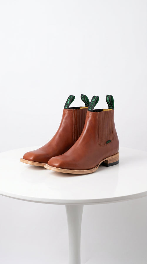 Mens Square Toe Ankle Boots