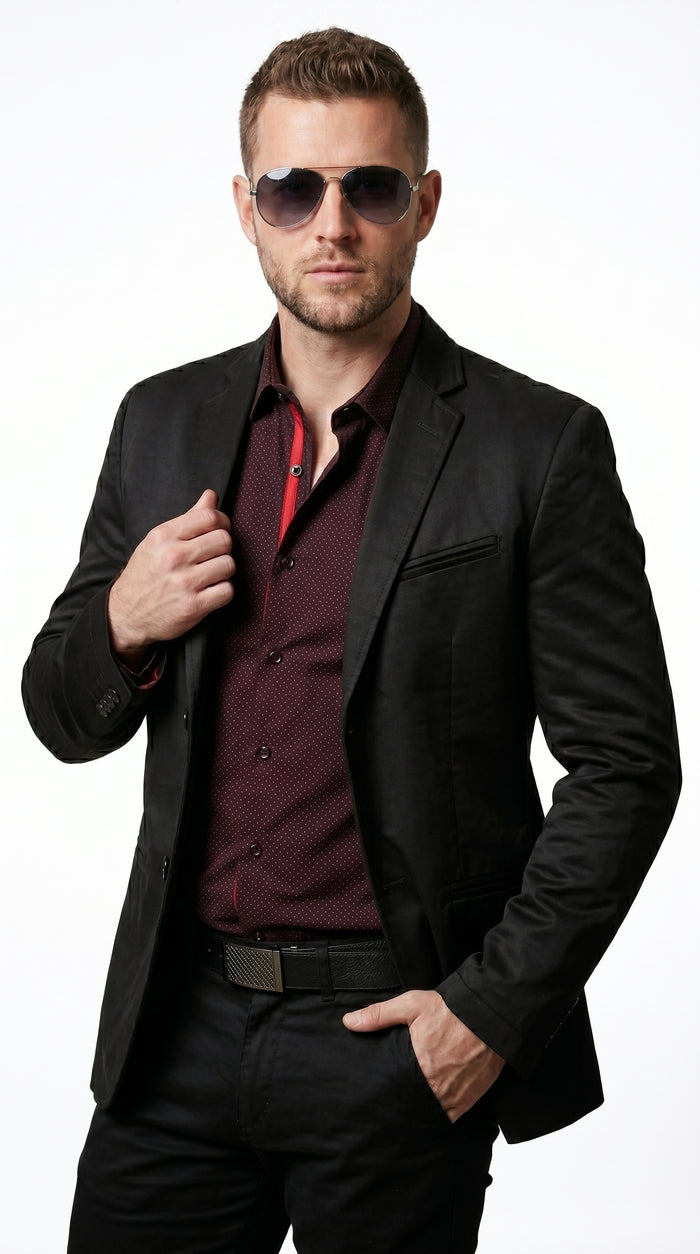 Men’s Roberto Tapia Black Western Cowboy Blazer, Saco Vaquero Charro Jacket MON-2174