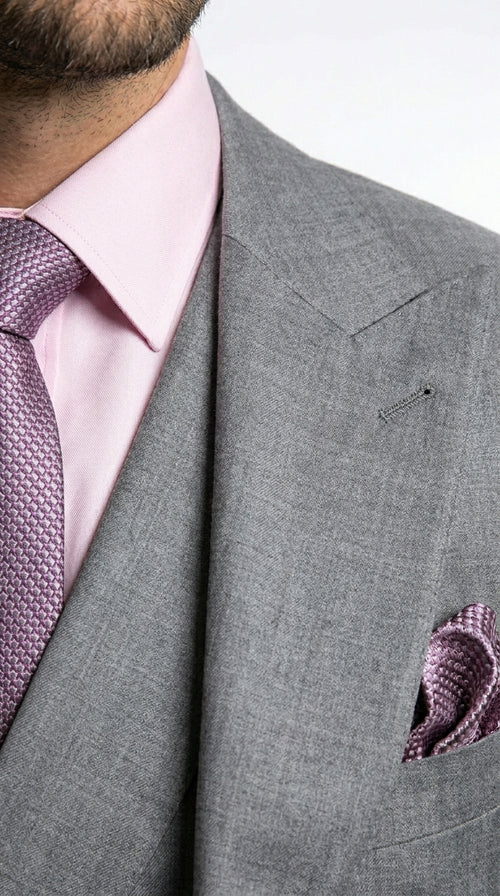 Charcoal Modern Fit 3-Piece Suit with Lapel Vest & Adjustable Pants