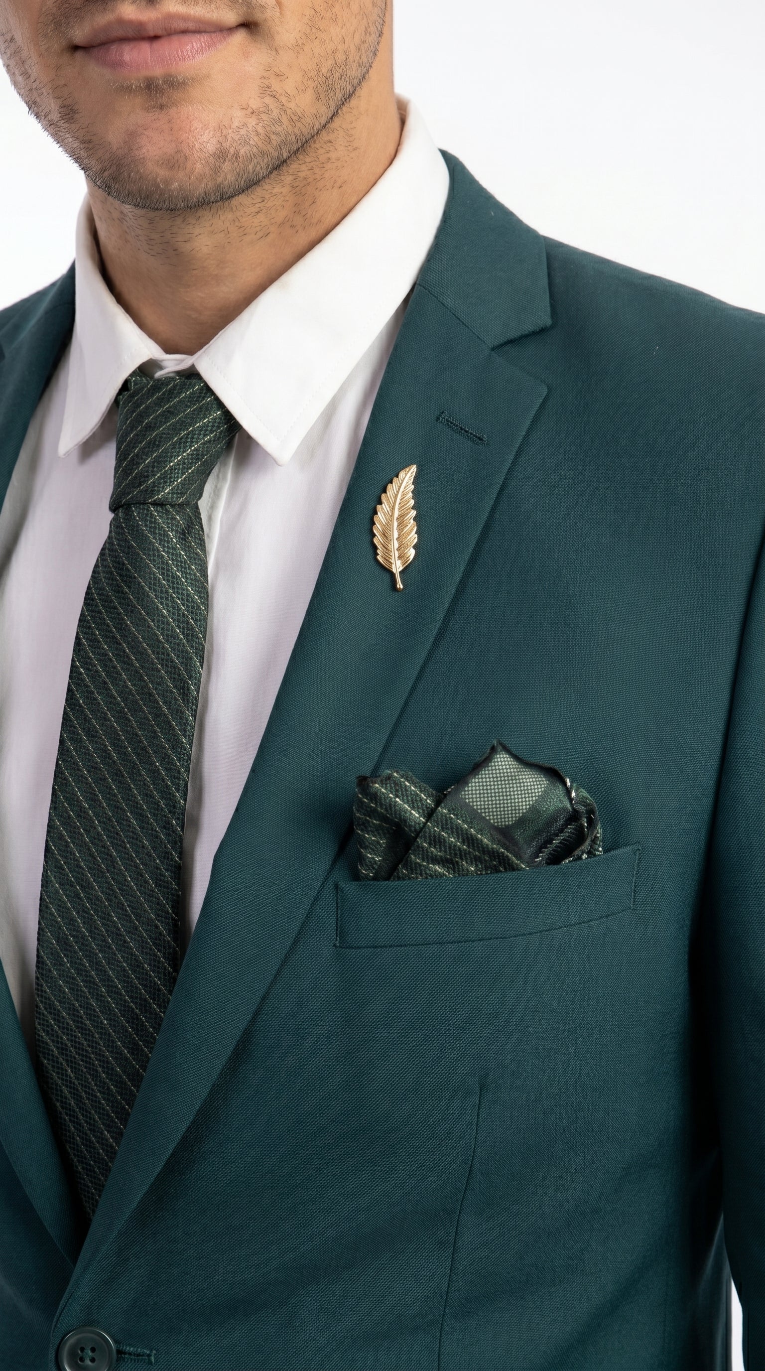 Men’s Teal Green 2 Button Wedding Suit with Matching Pants, Formal Prom Dress Suit