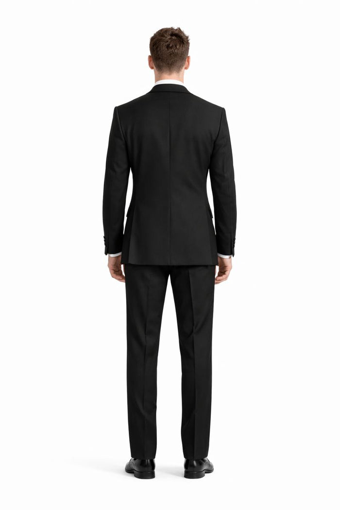 Tiglio 140s Wool 1-button Black Tuxedo-New Designer Collection