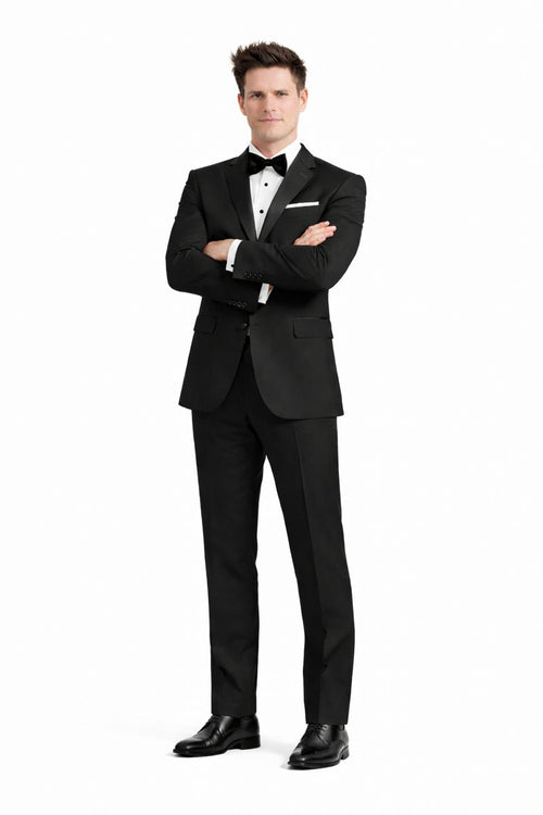 Tiglio 140s Wool 1-button Black Tuxedo-New Designer Collection