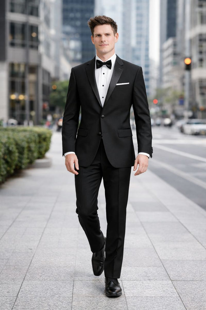 Tiglio 140s Wool 1-button Black Tuxedo-New Designer Collection