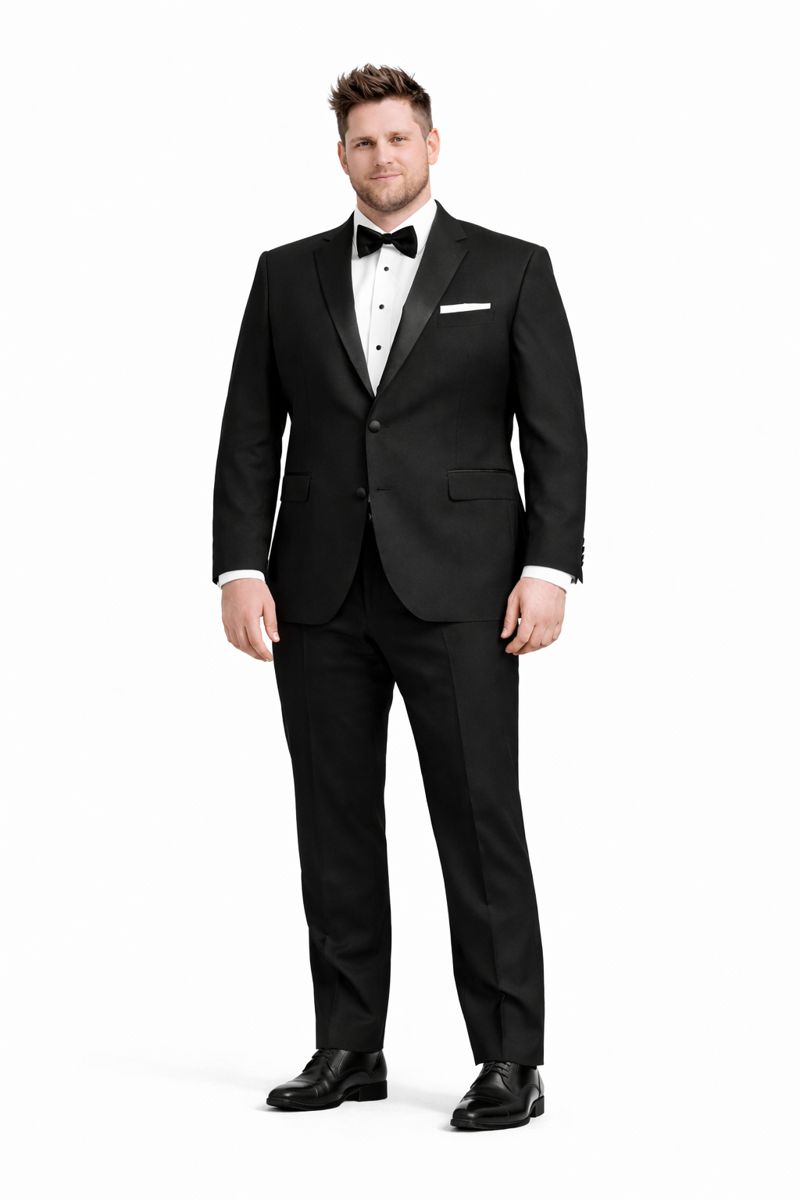 Mantoni 140s Wool 1-button Black Tuxedo-New Designer Collection - 34 Short or Extra Small