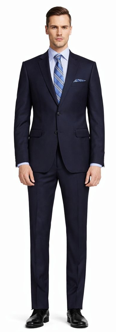 Tiglio 2-Button Slim or Modern Fit in 3-Blue Navy Fabrics