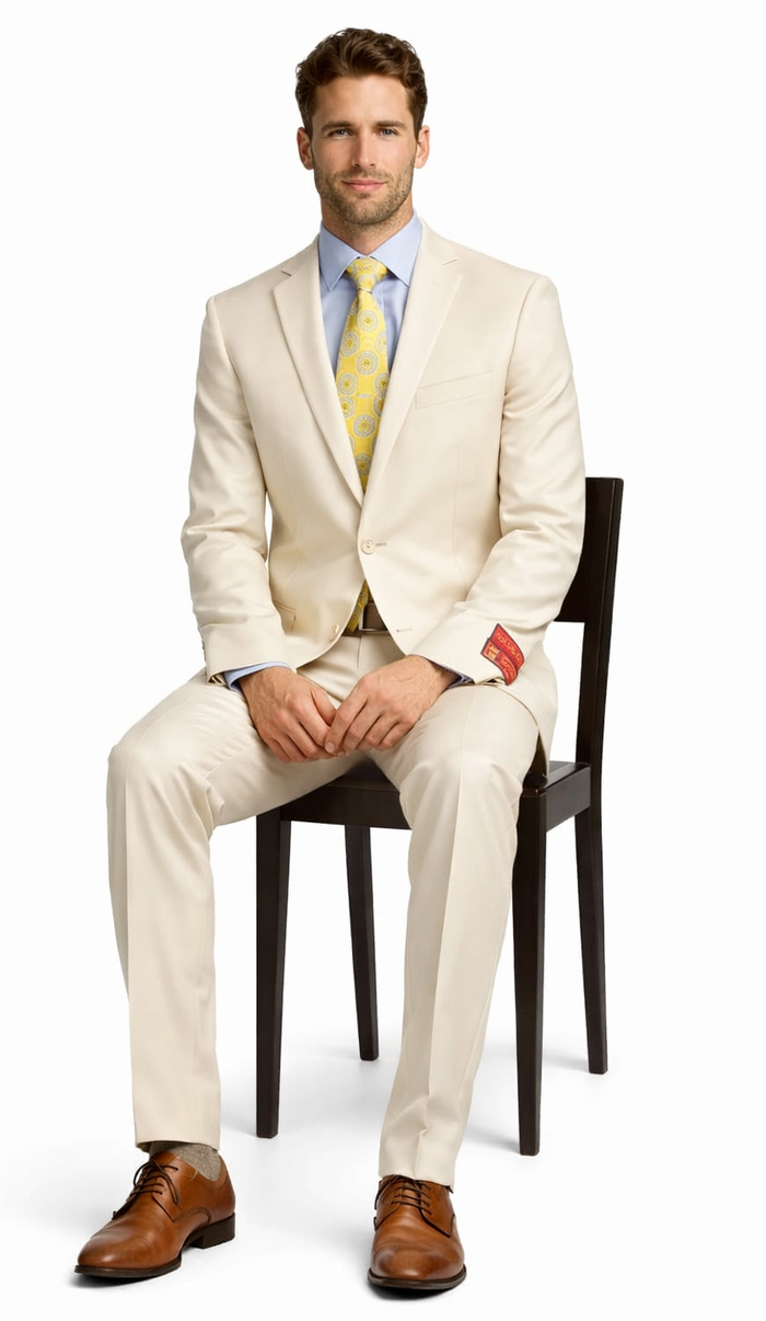 Tiglio Beige Two-button Wool Suit