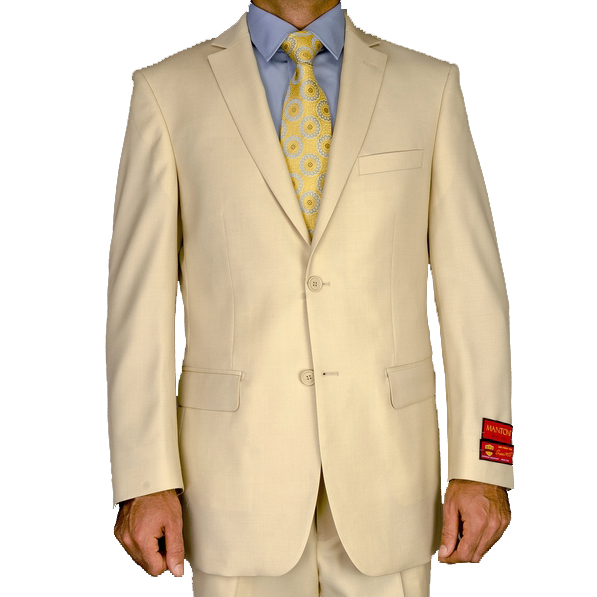 Mantoni Beige Two-button Wool Suit - 34 Short or Extra Small