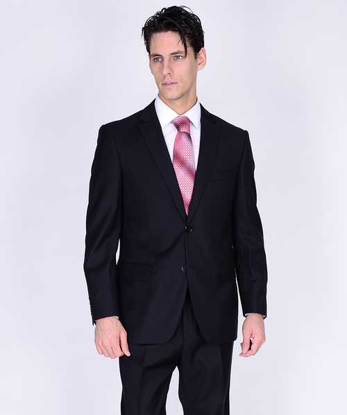 Modern Fit - Tiglio Black or Gray 2-Button Slim or Modern Fit Suit