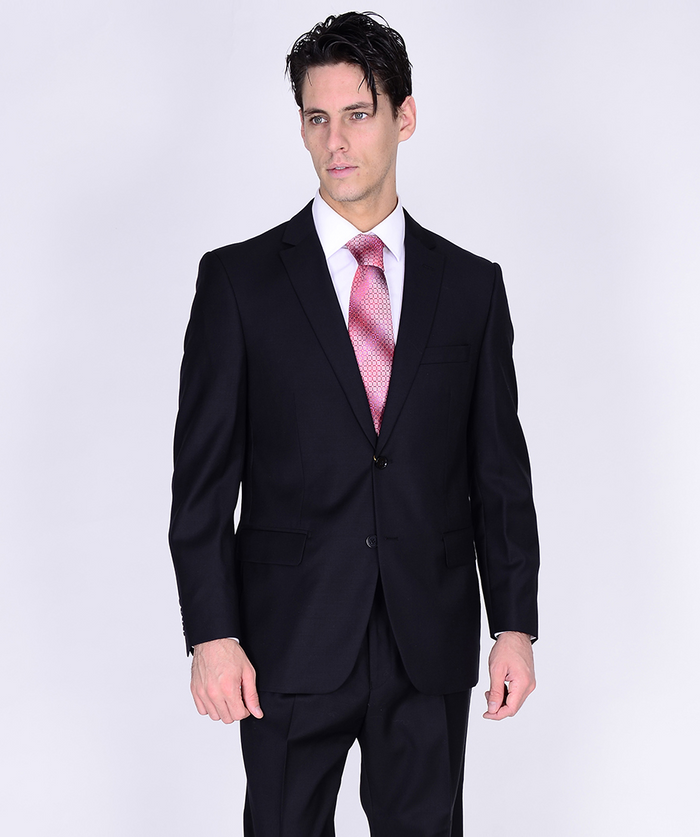 Modern Fit - Tiglio Black or Gray 2-Button Slim or Modern Fit Suit