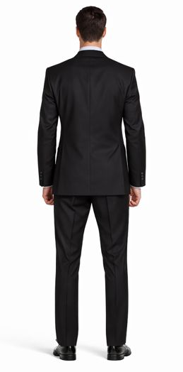 Mantoni Black or Gray 2-Button Slim or Modern Fit Suit - 34 Short or Extra Small