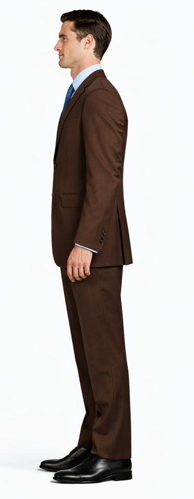 Tiglio Brown Two-Button Wool Suit