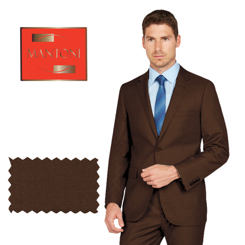 Tiglio Brown Two-Button Wool Suit