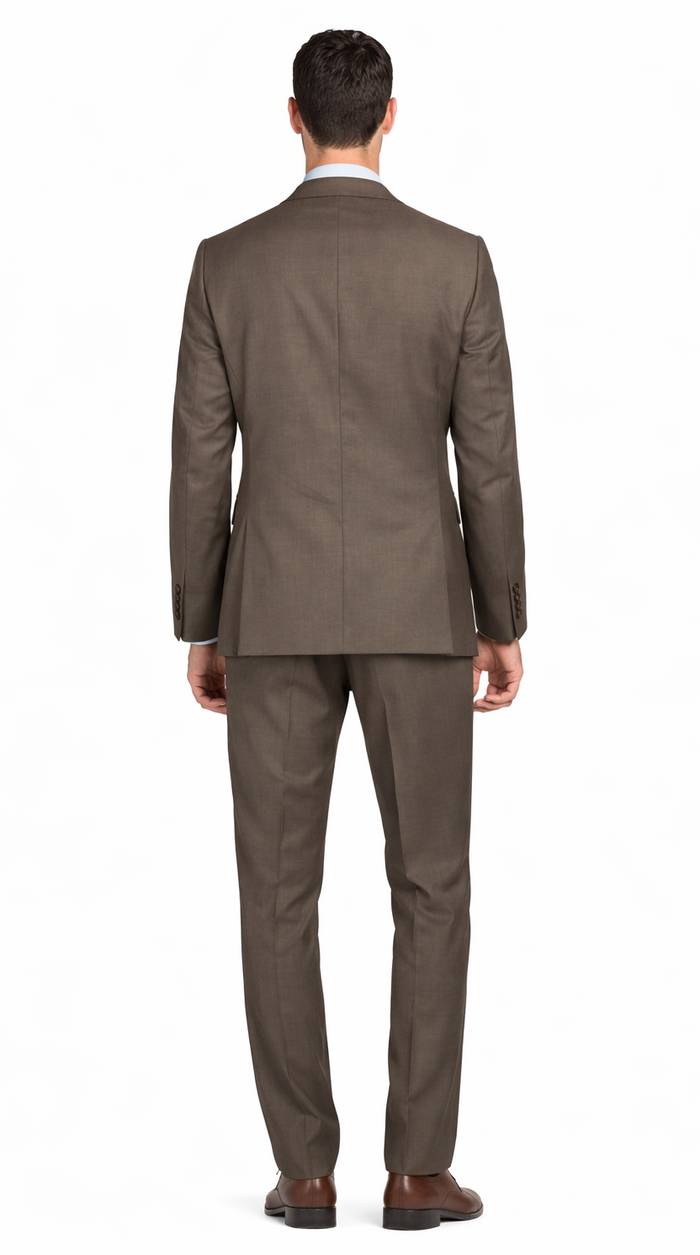 Tiglio Camel or Taupe Two-button Wool Suit