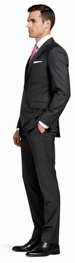 Mantoni Charcoal Two-button Wool Suit - 34 Short or Extra Small